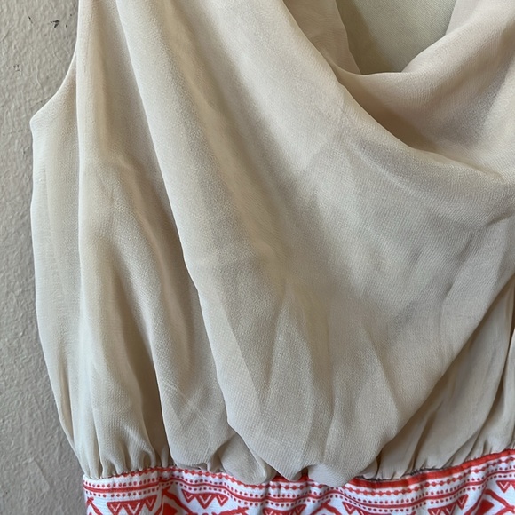 Aggie Nude Tribal Print Cowl Neck Body-con Mini Dress S - Picture 4 of 8